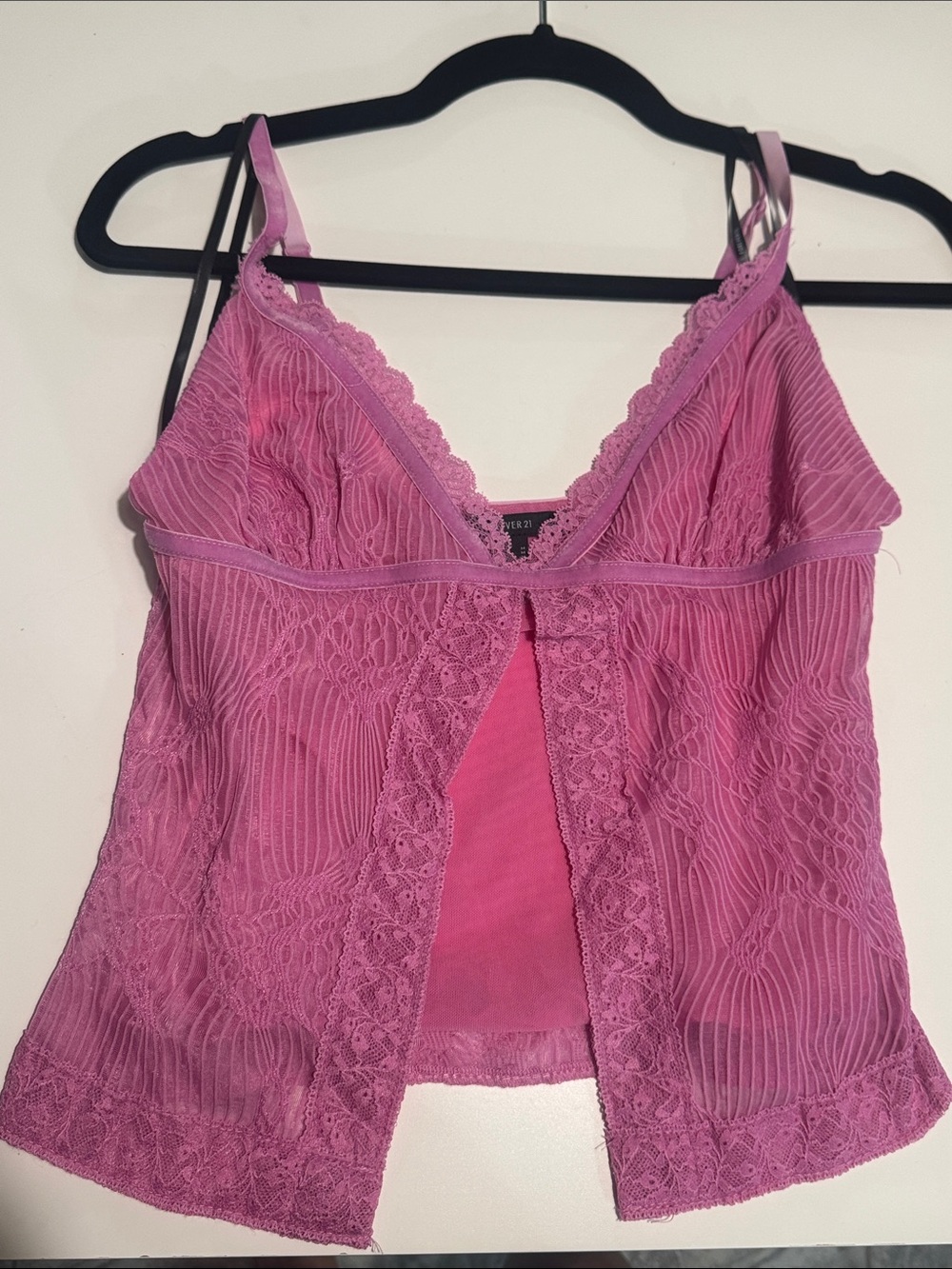 Pink double layer Tank Top